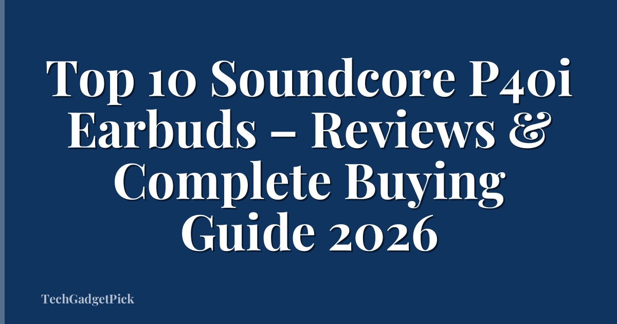 Top 10 Soundcore P40i Earbuds – Reviews & Complete Buying Guide 2026