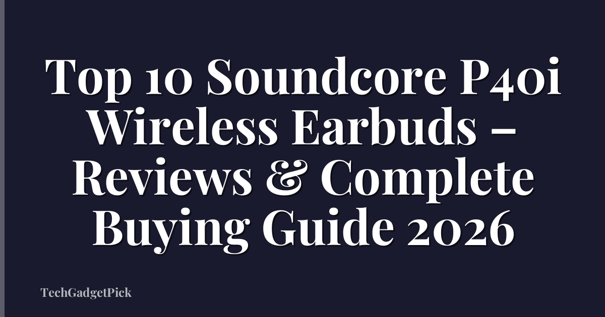 Top 10 Soundcore P40i Wireless Earbuds – Reviews & Complete Buying Guide 2026