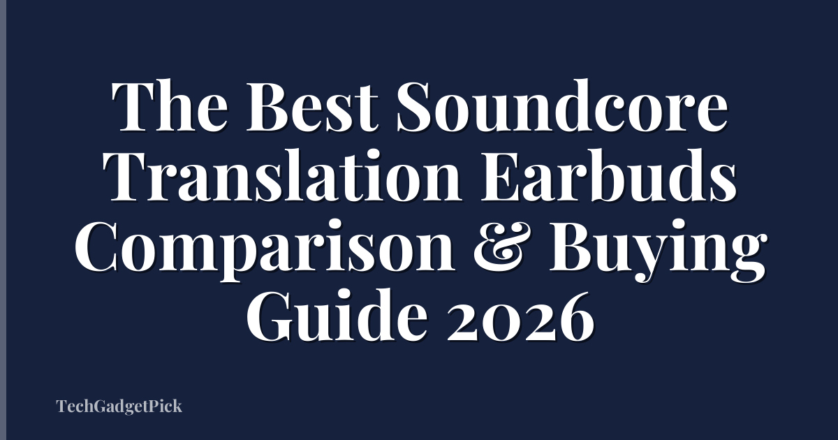 The Best Soundcore Translation Earbuds Comparison & Buying Guide 2026