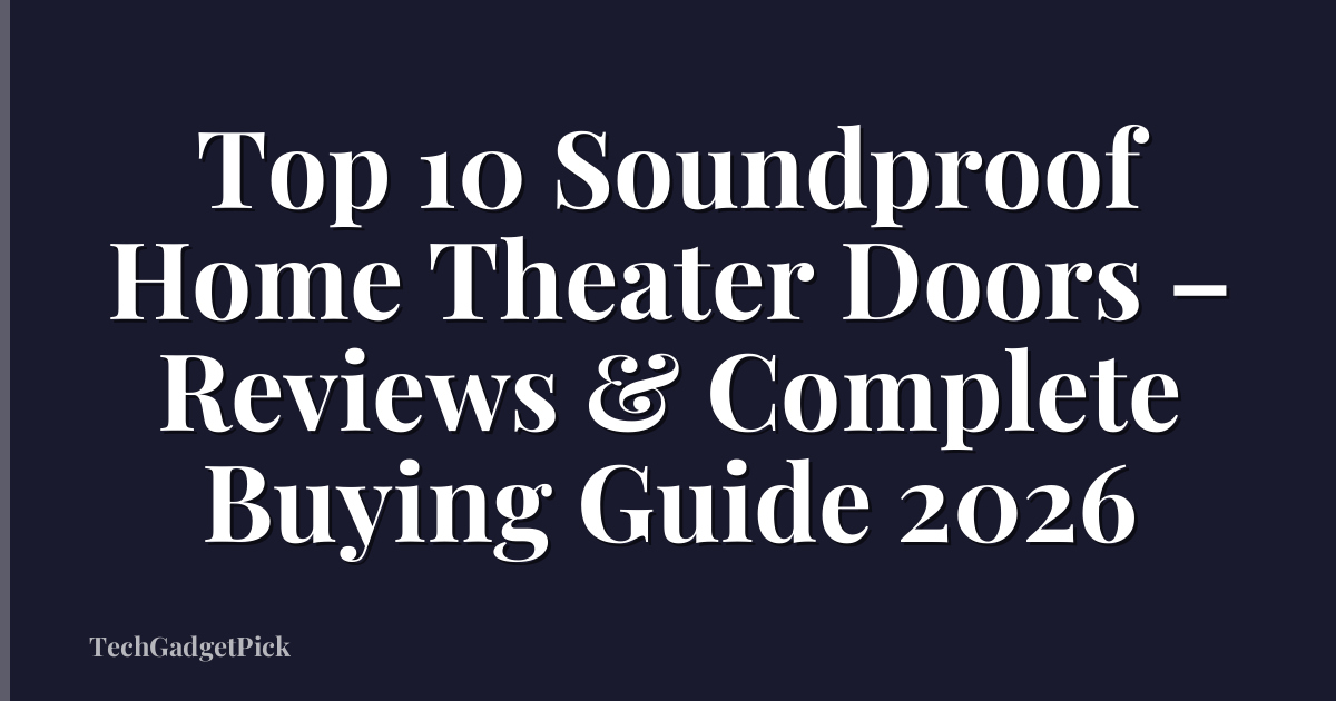 Top 10 Soundproof Home Theater Doors – Reviews & Complete Buying Guide 2026
