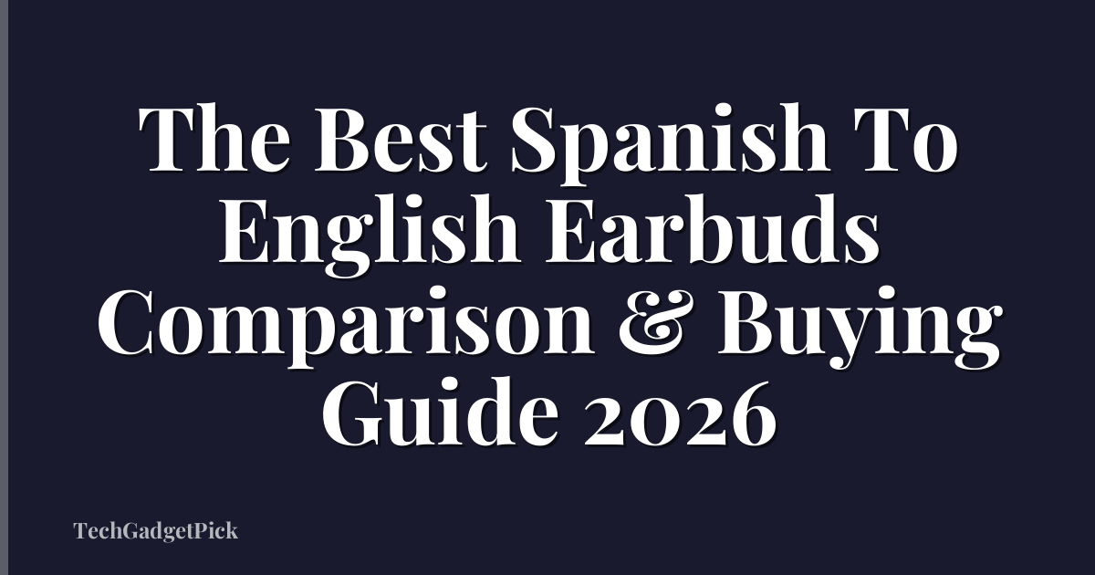 The Best Spanish To English Earbuds Comparison & Buying Guide 2026
