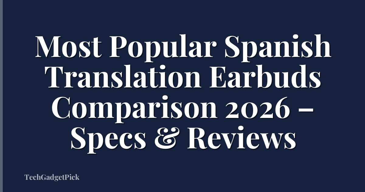 Most Popular Spanish Translation Earbuds Comparison 2026 – Specs & Reviews