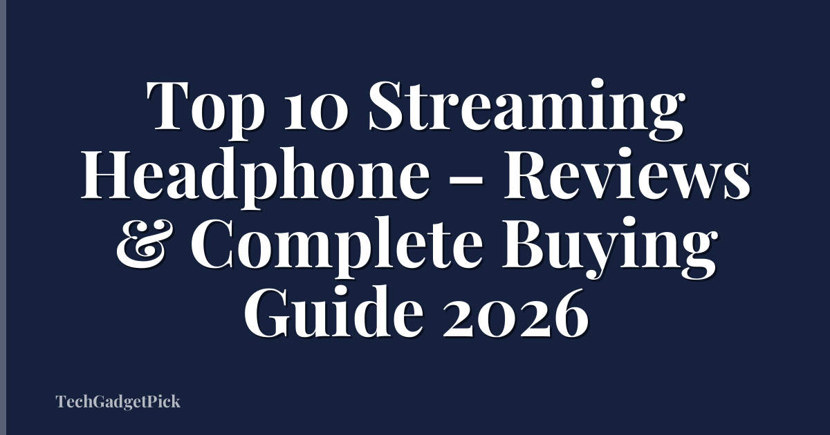 Top 10 Streaming Headphone – Reviews & Complete Buying Guide 2026