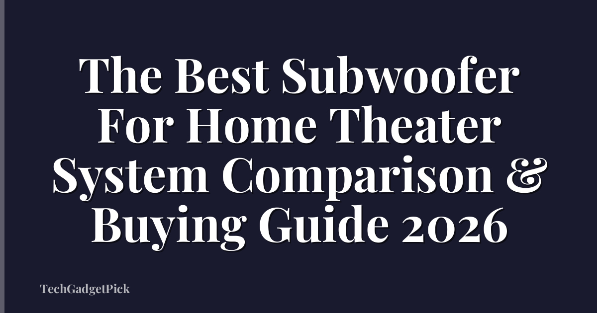 The Best Subwoofer For Home Theater System Comparison & Buying Guide 2026