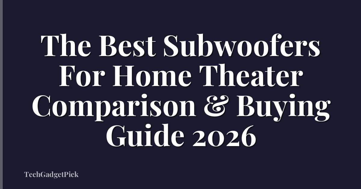 The Best Subwoofers For Home Theater Comparison & Buying Guide 2026