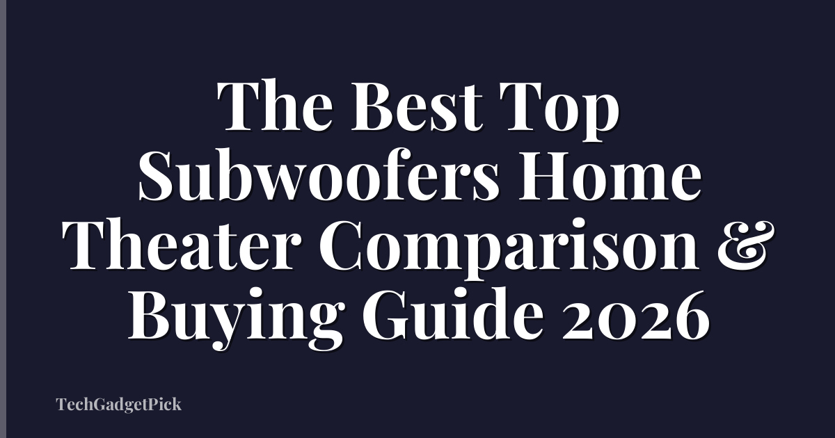 The Best Top Subwoofers Home Theater Comparison & Buying Guide 2026