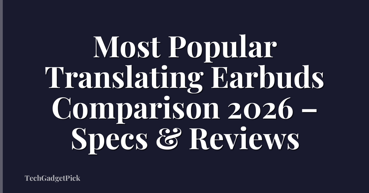 Most Popular Translating Earbuds Comparison 2026 – Specs & Reviews