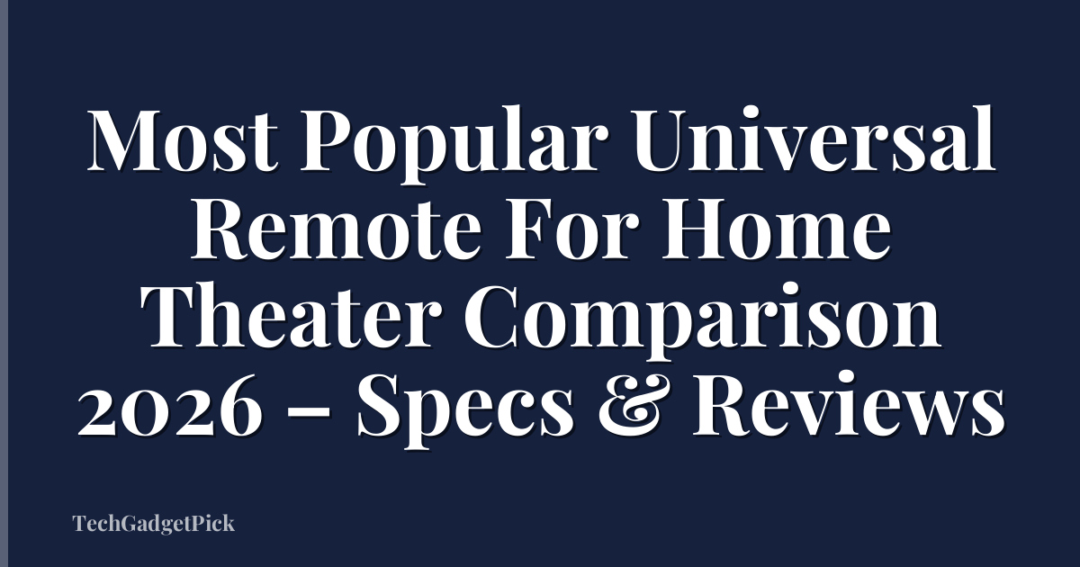 Most Popular Universal Remote For Home Theater Comparison 2026 – Specs & Reviews