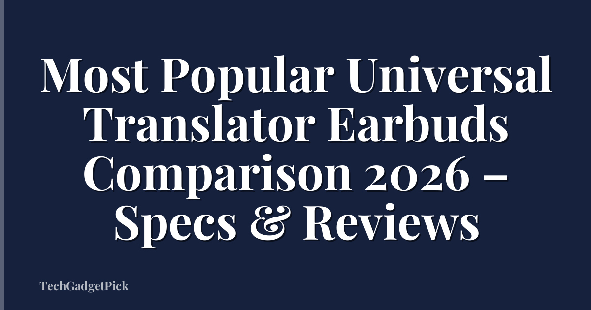 Most Popular Universal Translator Earbuds Comparison 2026 – Specs & Reviews