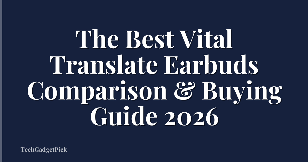 The Best Vital Translate Earbuds Comparison & Buying Guide 2026