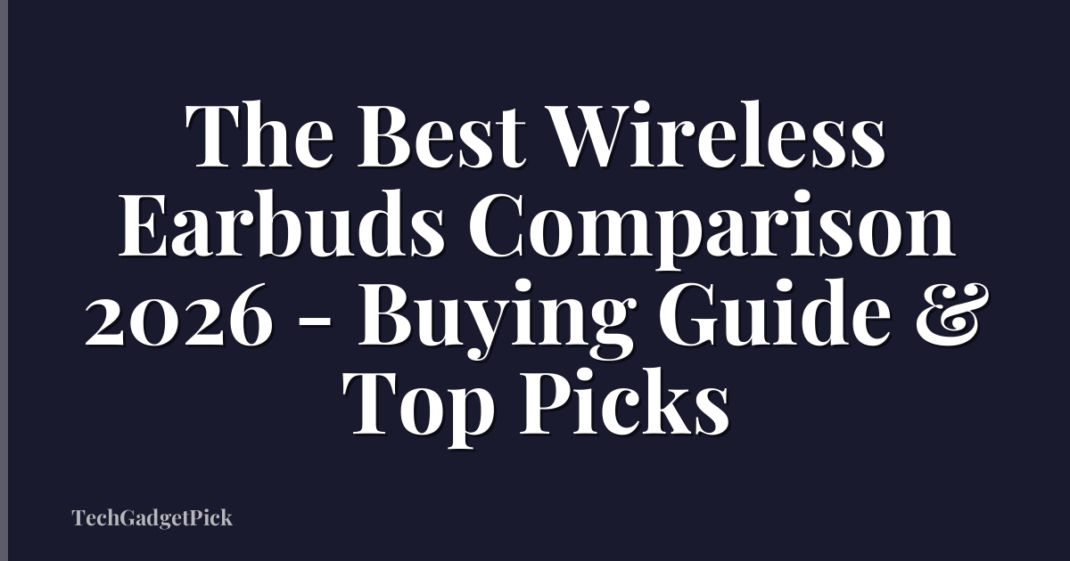 The Best Wireless Earbuds Comparison 2026 - Buying Guide & Top Picks