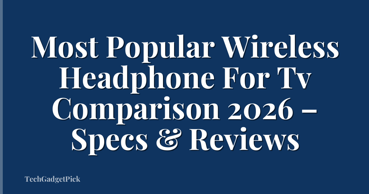 Most Popular Wireless Headphone For Tv Comparison 2026 – Specs & Reviews