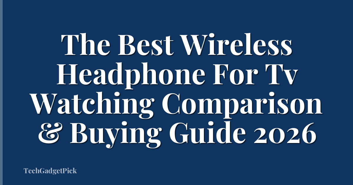 The Best Wireless Headphone For Tv Watching Comparison & Buying Guide 2026