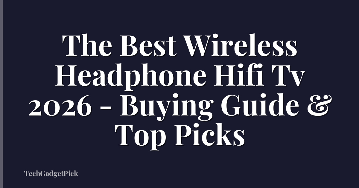 The Best Wireless Headphone Hifi Tv 2026 - Buying Guide & Top Picks