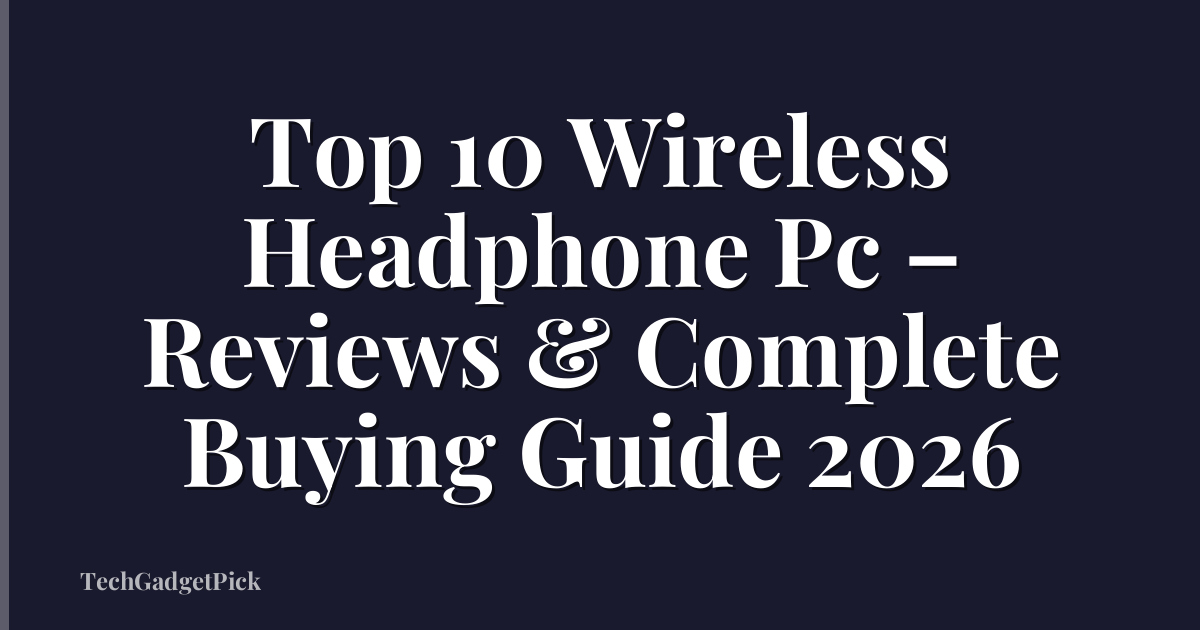 Top 10 Wireless Headphone Pc – Reviews & Complete Buying Guide 2026