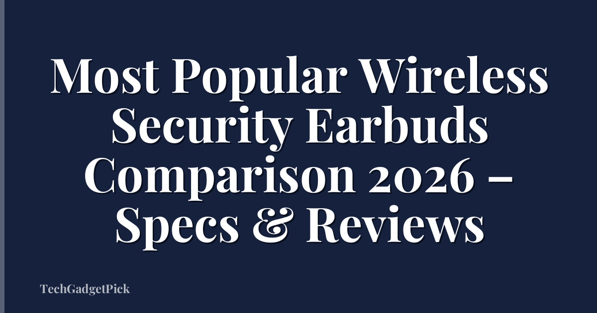 Most Popular Wireless Security Earbuds Comparison 2026 – Specs & Reviews